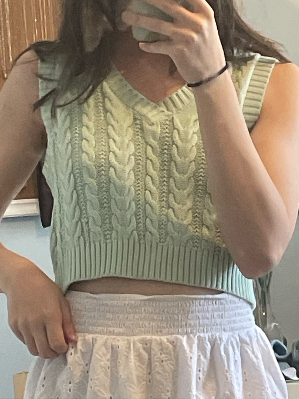Pale Green Urban Kids Sweater Vest